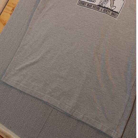 Vtg Steve & Barry's Raglan Tee XXL Grey Derty Hoes Comedy Front - Picture 4 of 12